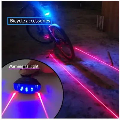 Bicycle Bike LED Lights Lasers 5LED Taillight Waterproof Cycling Taillight MTB Bike Rear Tail Lights Safety Warning Taillight