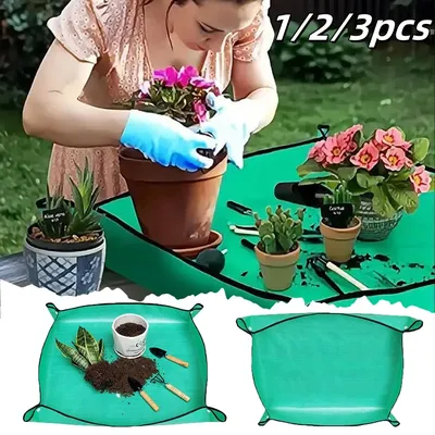 1-3pcs Home Gardening Supplies Planting Mat Foldable Anti Dirt Waterproof Potting Pad For Succulent Gardening Transplant Tools
