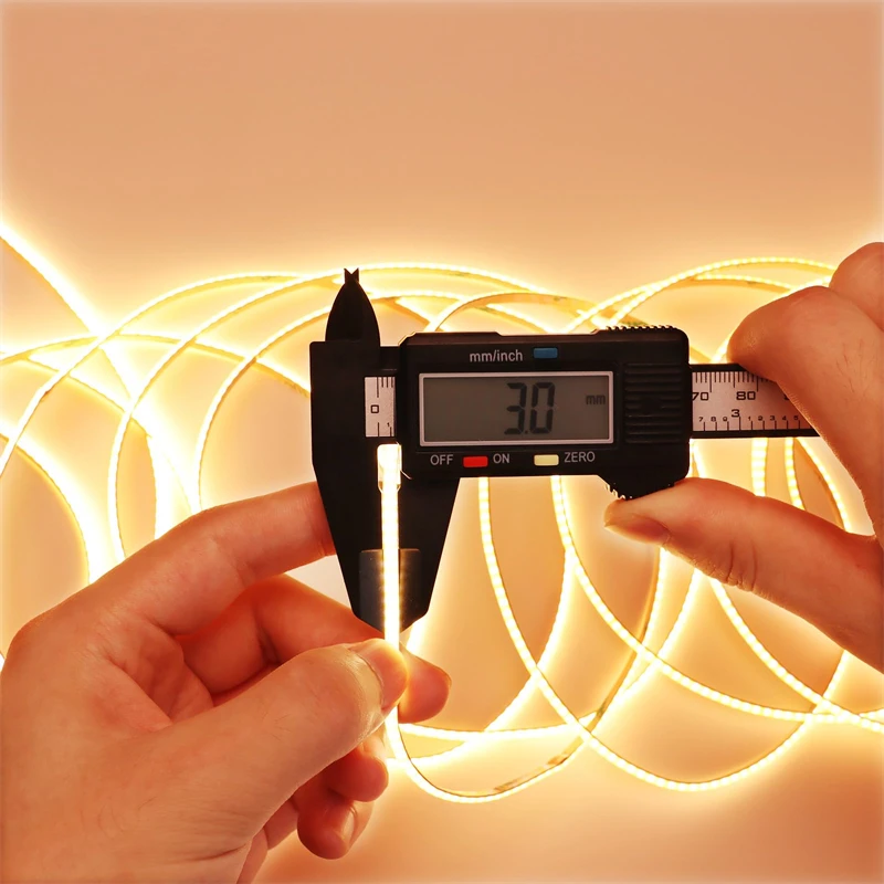 Dotless 400 LEDs/M selbstklebendes, flexibles, schneidbares LED-Bandlicht, 5 V, dünn, 3 mm COB-LED-Streifen, Tageslicht, helles Weiß, warmweiß, für Zuhause Image