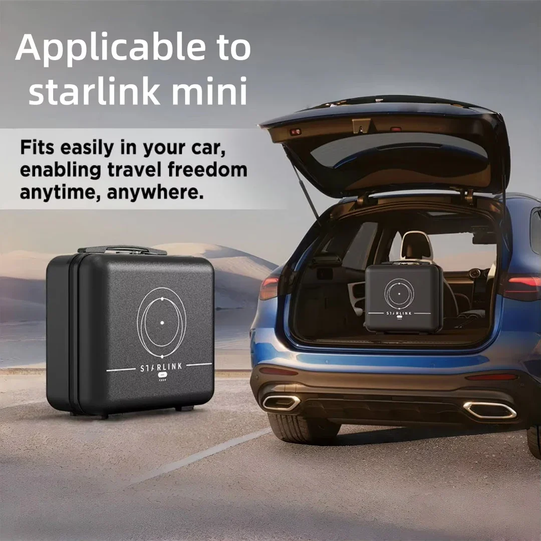 Hard Case Für Starlink Mini Reise Griff Fall Anti-Scratch Tragbare Lagerung Tasche Organizer Kabel Lagerung Tasche Für Outdoor Camping Image