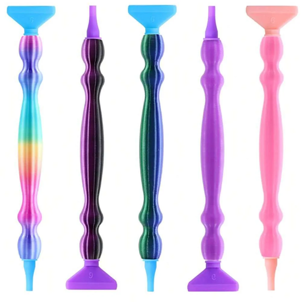 5D Diamant Malerei Stift Kit Harz Ergonomische Punkt Bohrer Stifte mit Multifunktions Tipps Stickerei Kreuz Stich Zubehör Image