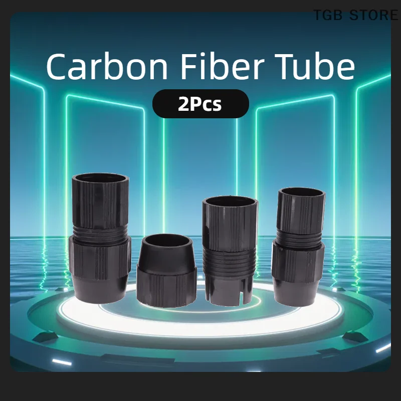 2Pcs Teleskop Rohr Stecker Dip Net Pole Teleskop Rohr Twist Clamp Feste Sperre Für DIY CFK Carbon Faser Rohr Image