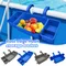 Cestino portaoggetti per piscina di grande capacità Organizzatore portaoggetti a bordo piscina Gancio portaoggetti per piscina sospeso Telaio rimovibile Accessori per piscina