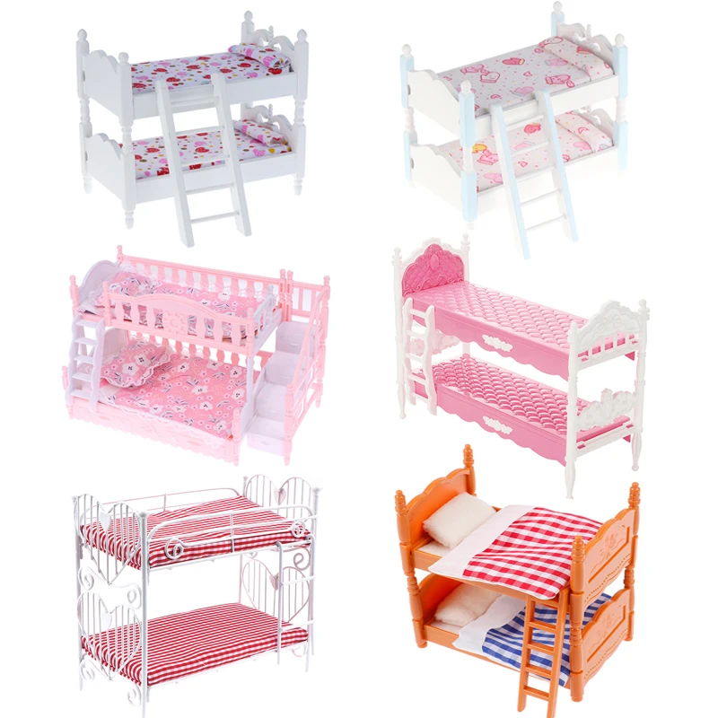 1:12 puppenhaus Miniatur Etagen Bett Puppe Haus Schlafzimmer Möbel Puppe Haus Zubehör Neue