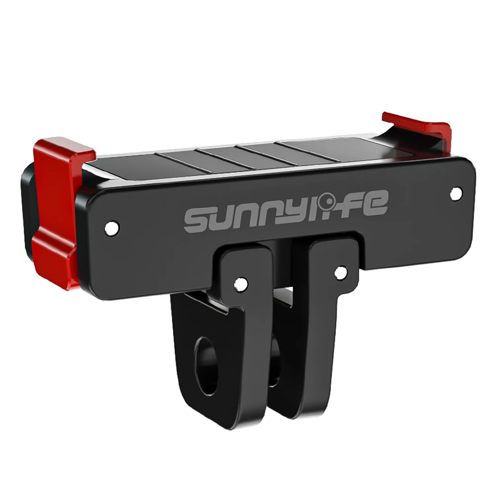 Magnetischer Zwei-Klauen-Adapter mit 1/4-Zoll-Schraubenloch, Schnellverschluss, faltbare Verlängerungshalterung für DJI Osmo Action 5 Pro/4/3/2 Kamera Image