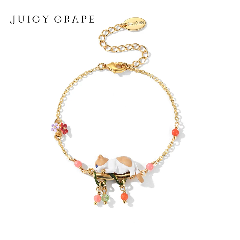 JUICY GRAPE Original rosa Kirschblüten-Armband für Damen, luxuriöses und einzigartiges Armband, perfektes Geschenk für beste Freundinnen Image