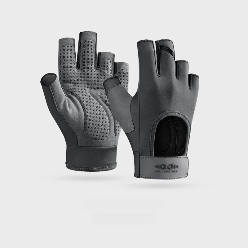 Atmungsaktive Halbfinger-Fitnesshandschuhe für Herren und Damen, langlebige Trainingshandschuhe, Fitnessstudio, Training, Radfahren, Gewichtheben, Handwaschbar Image