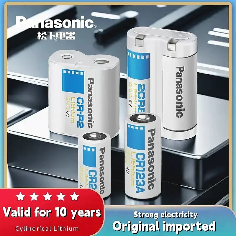 Panasonic CR123A CR2 CR-P2 2CR5 3V/6V Lithium-Batterie Für LED Taschenlampe Digital Kamera Türklingeln Alarm wasser Gas Meter Batterie Image