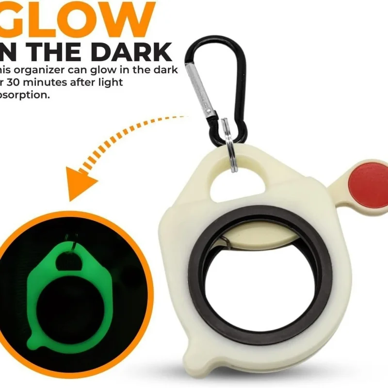 5-1pc Fluoreszierende Kabelbinder Organizer Lagerung Kabelbinder Halter Tragbare Kabelbinder Lagerung Werkzeug Elektrische Kabelbinder Organizer Image