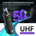 XTUGA UHF Mini convertitore per microfono professionale wireless ricaricabile per microfono dinamico/condensatore da concerto