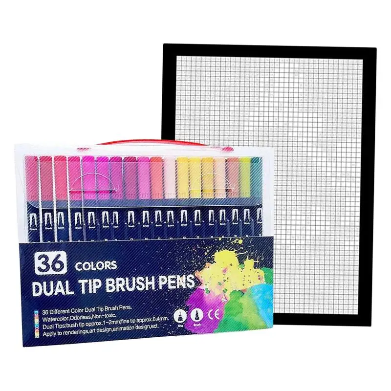 Farbe nach Zahlen Malbuch für Erwachsene, Zeichnen, Lernbücher, schnell trocknendes, doppelseitiges Aquarell-Bleistift-Set für Kinder, Zeichnen, Lernen Image