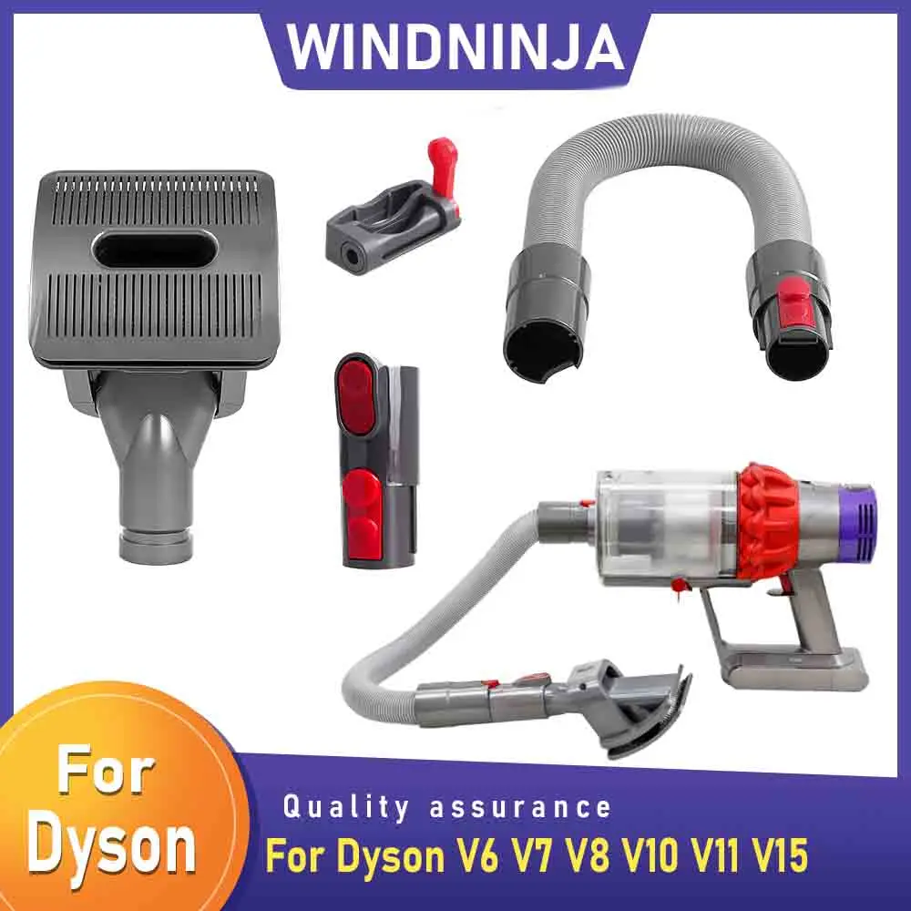 Pet Grooming Kit Hund Pinsel Haar Vakuum Aufsatz Für Dyson V6 V7 V8 V10 V11 V15 Staubsauger Zubehör Mit Konverter Werkzeug Image