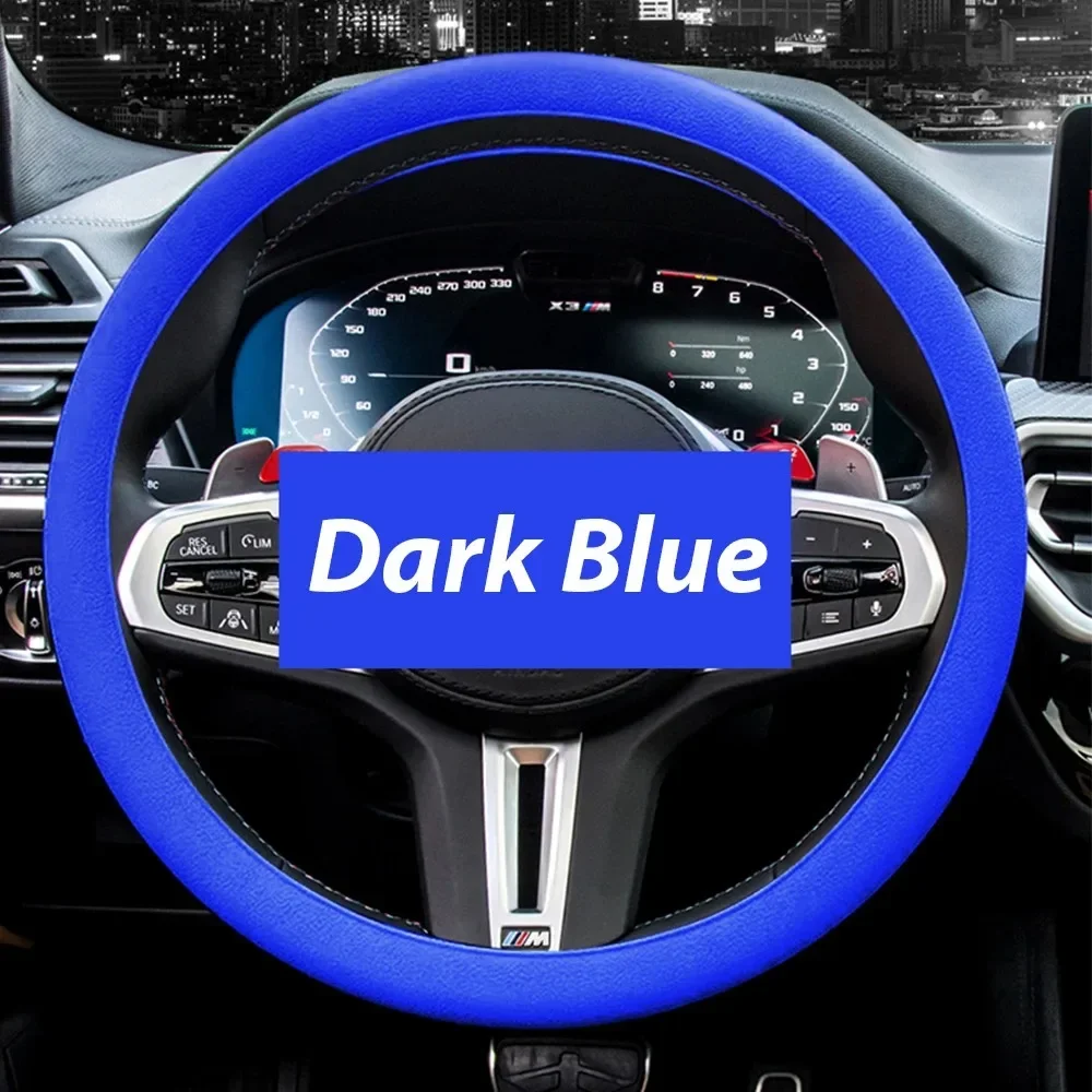 Coprivolante universale per auto Coprivolante elastico in silicone per impugnatura per auto antiscivolo Decorazione per auto morbida multicolore per tutte le stagioni