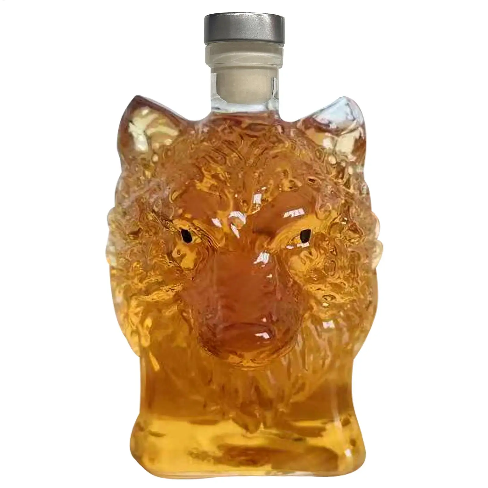 Likör-Dekanter, 350 ml, Wolfskopf-Wodka-Dekanter, stilvolle Whiskyflasche für Spirituosen, Aufbewahrungsschrank, Bourbon Collection, Barkeeper Image