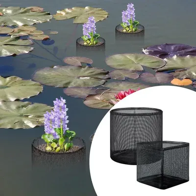 Aquatic Plant Basket Floating Pot For Pond Plants 4X Floating Aquatic Mesh Breathable Planting Bags For Water Planting Indoor