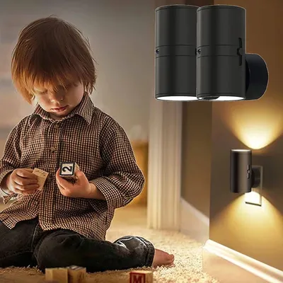 EU US Plug in Nightlight Dimmable Lighting Kids Bed Lamp Night Light Dusk to Dawn Sensor Wall Plug in Night Light for Bedroom