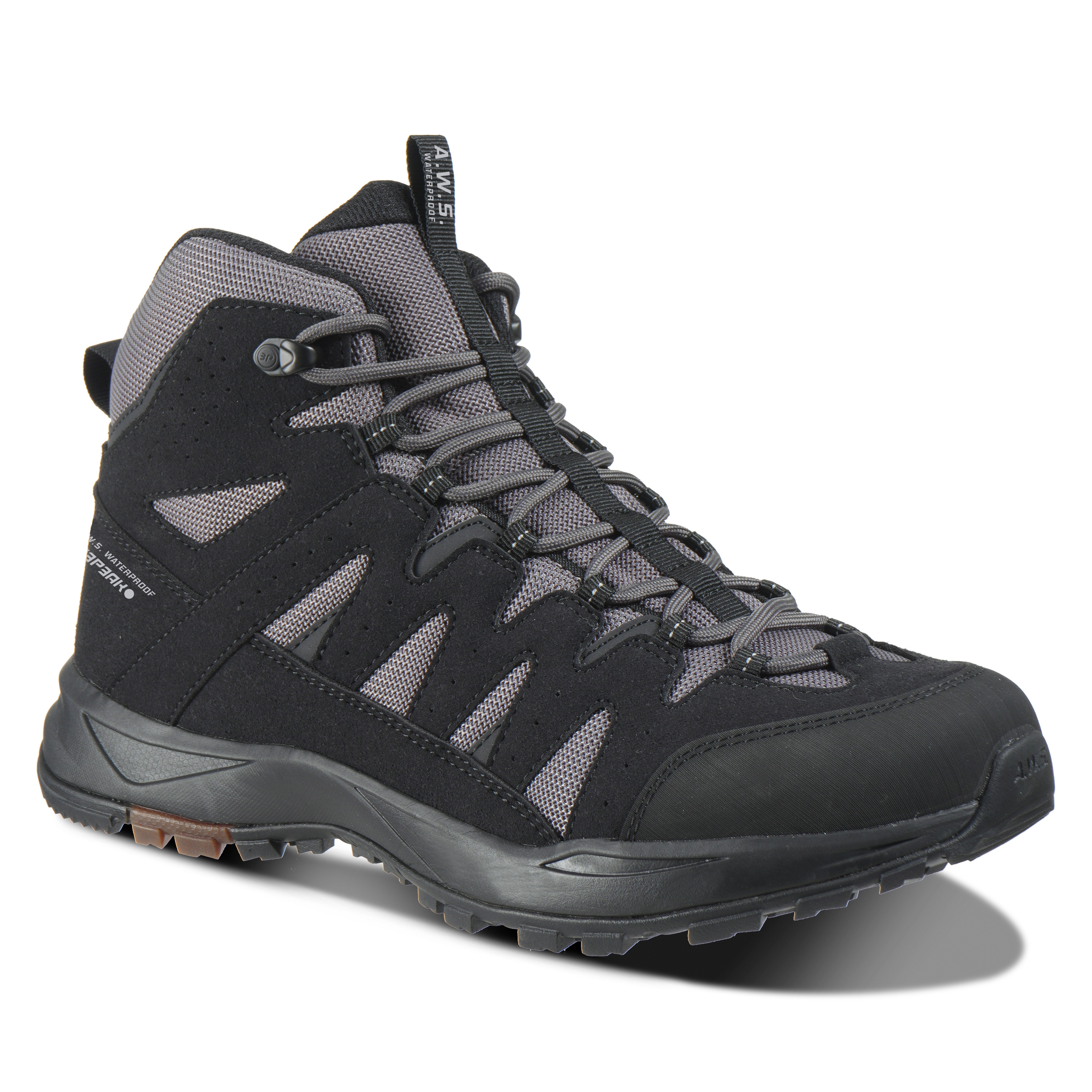 Wanderschuh ICEPEAK "AURA MC MR", Herren, Gr. 41, grau (lead, grau), Synthetik, Textil, Schuhe Wanderschuh, wasserdicht