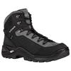Winterstiefel LOWA "RENEGADE WARM GORE-TEX MID", Damen, Gr. 45, schwarz (schwarz, grau), Leder, Textil, sportlich, Schuhe, wasserdicht
