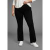 Bootcuthose LAURA SCOTT CURVE, Damen, Gr. 26, K + L Gr, schwarz, Milano Rib, Obermaterial: 65% Viskose, 30% Polyamid, 5% Elasthan, unifarben, Basic, sehr figurbetont lang, Hosen, aus bequemen Jersey im Jeggings-Look - GROSSE GRÖSSE