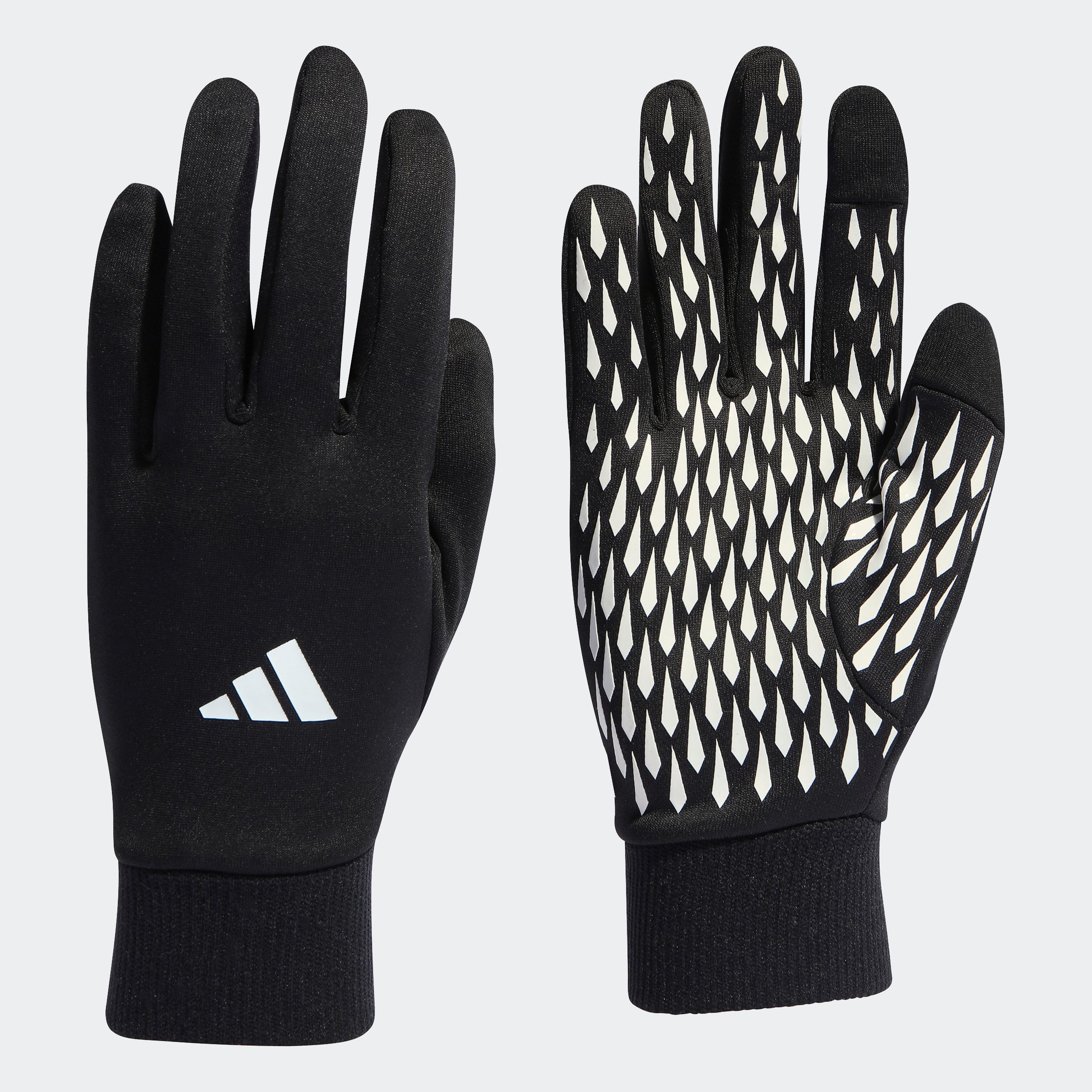 Trainingshandschuhe ADIDAS PERFORMANCE "TIRO C GLOVES", Herren, Gr. L, weiß (schwarz, weiß), Obermaterial: 100% Polyester, Handschuhe Image
