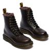 Winterboots DR. MARTENS "1460 Serena 8 Eye Boot", Damen, Gr. 42, schwarz, Leder, unifarben, casual, Schuhe, Stiefel, Boot mit Blockabsatz