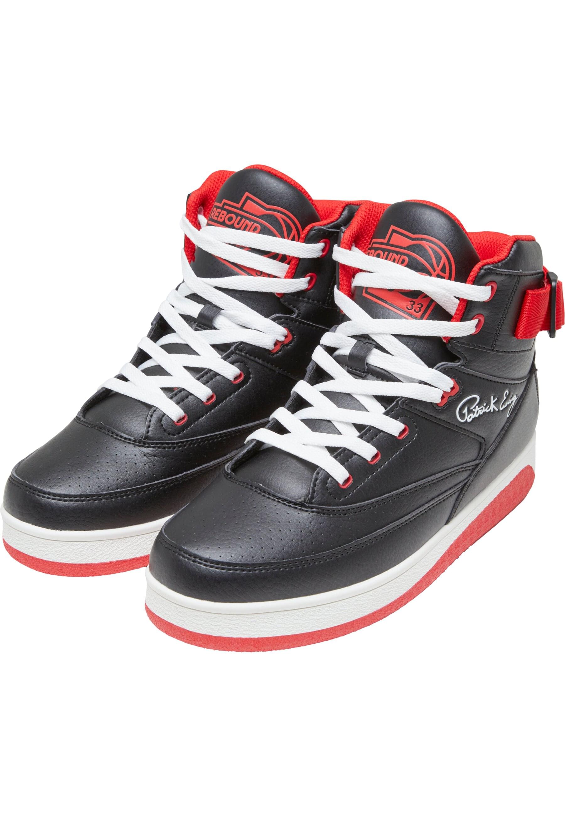 Trainingsschuh EWING "Ewing Rebound. by EWING 33 HI", Gr. 10, weiß (schwarz, rot, weiß), Leder, Schuhe