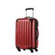 HAUPTSTADTKOFFER - Alex - Carry on luggage On-Board Suitcase Bag Hardside Spinner Trolley 4 Wheel Expandable, 55cm, red