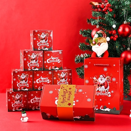 10/12/16/20 Stück Weihnachts-Pop-up-Box, faltbare Weihnachts-Geld-Bounce-Box, DIY, einzigartige faltbare, hüpfende Bargeld-Pop-up-Geschenkboxen für Geburtstag, Weihnachten, Jahrestag, Valentinstag Image
