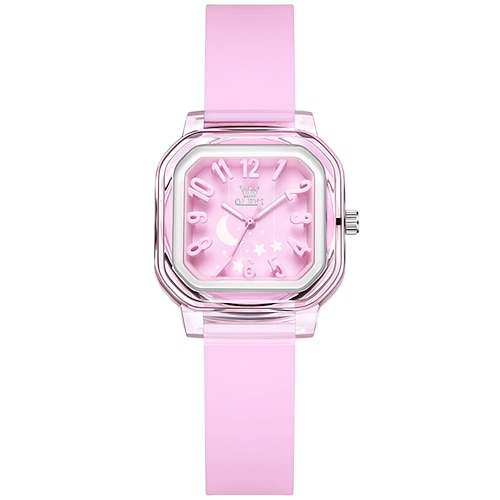 OLEVS Damen Quarzuhr Luxus Großes Ziffernblatt Mode Geschäft leuchtend Wasserdicht Dekoration Silikon Beobachten Image