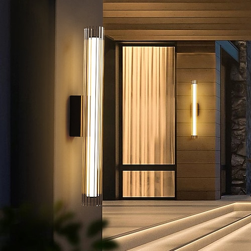 LED-Außenwandleuchten 50 cm modern wasserdicht IP65 Metall für Balkon Gang Garten Villa 110-240 V Image