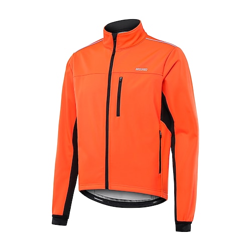 Arsuxeo Herren Fahrradjacke Windjacke Fleecejacke Winter Warm Belüftung Rückentasche Bequem Fahhrad Jacke Trainingsanzug Mountainbike MTB Straßenradsport Stadtradfahren Schwarz Rot Blau Image