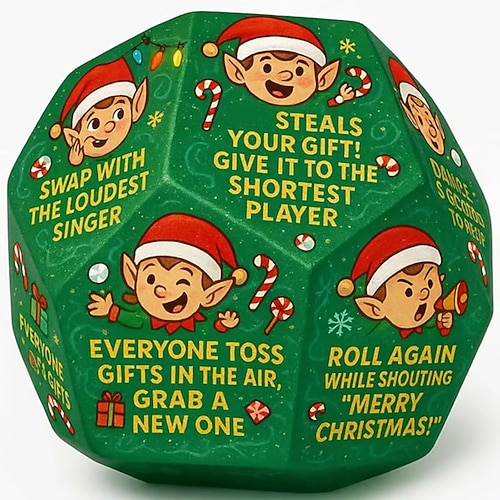 urkomisches Weihnachtsgeschenk-Tausch-Partyspiel, Würfel-Familienspiel, Weihnachtsgeschenke für Männer und Frauen, Jahrestags-, Weihnachts- und Geburtstagsgeschenke für Männer und Frauen, große