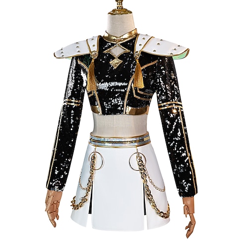 Von koreanischen Idolen inspiriert Popstar Kostüm Festkleidung Virtuelles Idol for Damen Erwachsene Halloween Karneval Leistung Comic-Konzert Anime Expo Image