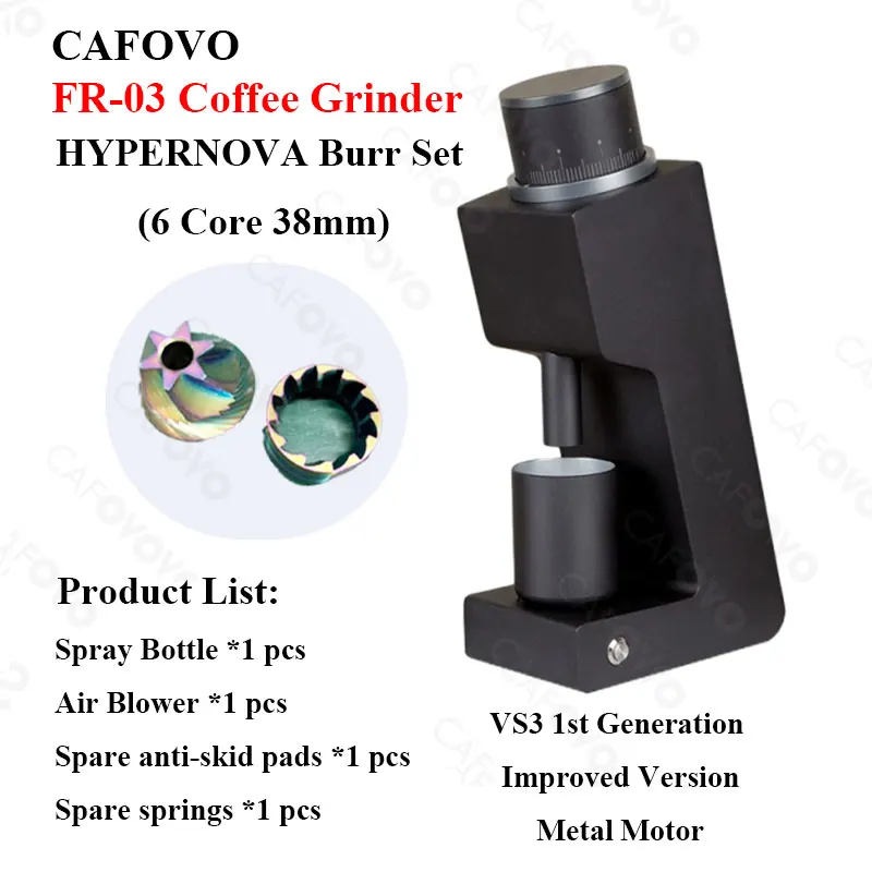 CAFOVO 03 Elektrische Kaffeemühle Sechs-core 38mm Grat Haushalt Kaffeemühle Kaffeemühle Mühle für Espresso filter VS3 Image