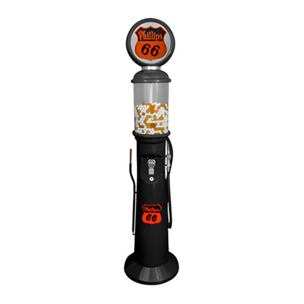 Roadside Relics Phillips 66 Retro Gas Pump Replica Tall Gravity Feed Gumball Machine
