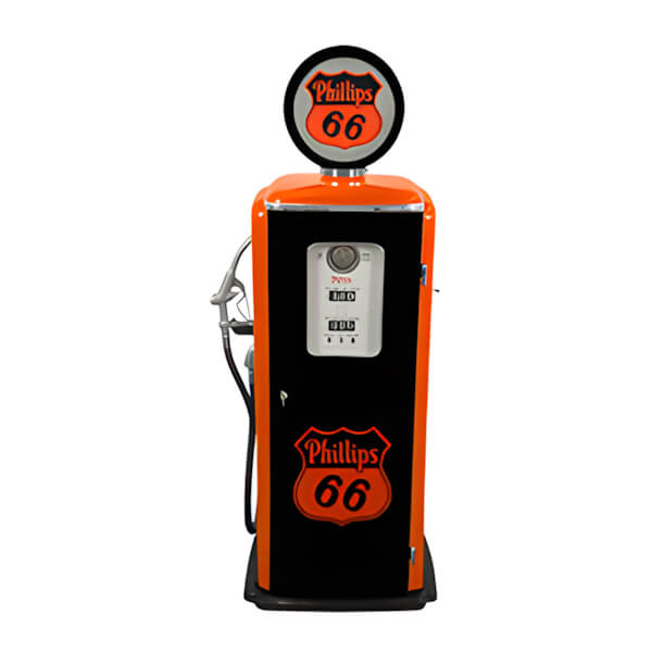 Roadside Relics Phillips 66 Tokheim 39 Style Gas Pump Replica with Hidden Mini Fridge