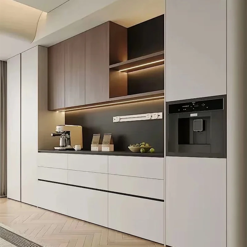 Set Home Custom Furniture Design Spanplattenschränke Holz Luxuriöse modulare Schränke Image