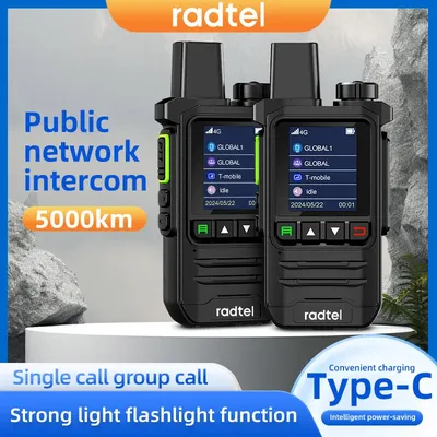 Radtel P6 POC Radios Unlimited Range 5000 Miles Long Distance Walkie Talkie Nationwide Handheld Global 4G with SIM card (2 Pack)