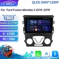 Android 14 Autoradio di Navigazione Multimediale Per Ford Fusion Mondeo 5 2014-2019 Stereo Senza Fili Carplay 7862 8 + 256 2K QLED Schermo