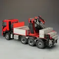 F1650 Gru 8x8 Camion 1/14 Camion telecomandato idraulico Modello in metallo Macchinari di ingegneria 3 Scatola ingranaggi Gru Modello di camion Ragazzo Giocattolo