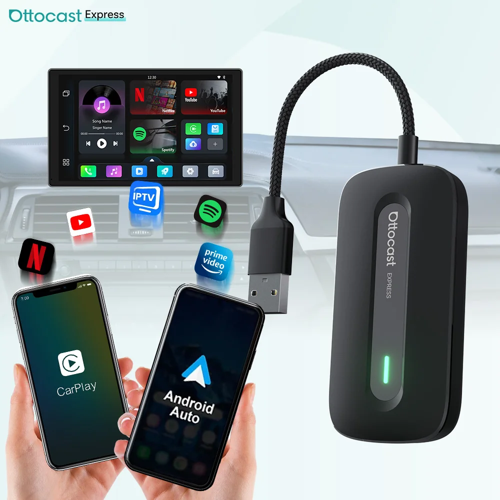 Play2video Ultra Express Auto TV Box Wireless CarPlay Android Auto Adapter Gebaut für Kia Hyundai Toyota für Wired CarPlay Auto Neue Image