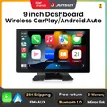 Junsun 9 pollici touch screen portatile universale wireless CarPlay Android Auto autoradio stereo multimediale lettore video WIFI FM AUX