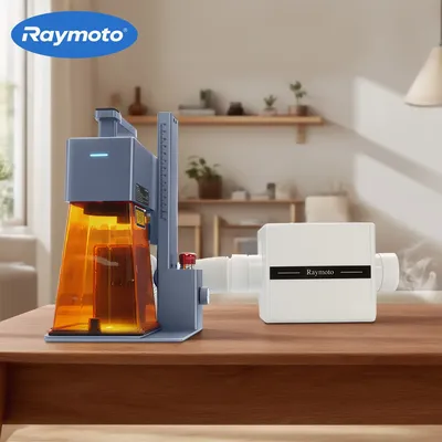 Raymoto 10W/20W Handheld Laser Engraver With Air Purifier for Wood Metal, Portable Engraving Machine Engraving DIY Tool