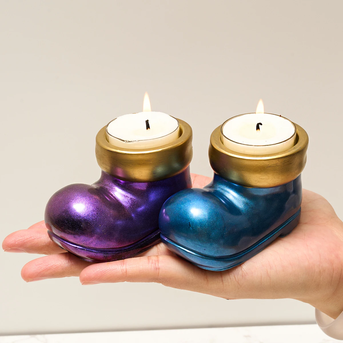 3D Weihnachten Socke Schuhe Stiefel Silikon Form Gips Beton Gießen Duftkerze Tasse Lagerung Box Vase Form Diy Weihnachten Handwerk Geschenk Image