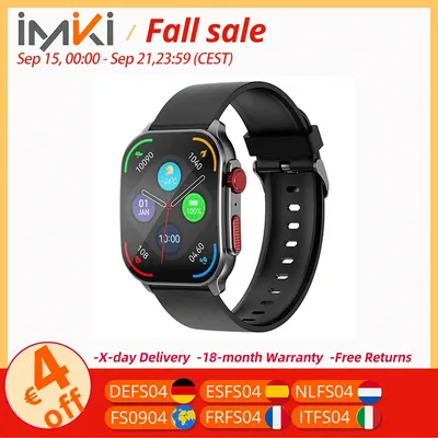 IMIKI Frame 2 Smartwatch 2.01" AMOLED Display, Bluetooth Calling, 100+ Sports Modes, Health/ Sleeping Monitoring,for Android IOS