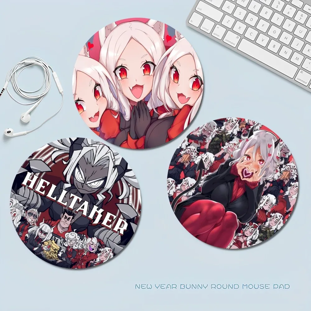 Hell taker Anime Boden matte Ins Flut Runde Tastatur Matte Tisch matte Studenten Schrank Gamer Desktop Mouse pad Cup Matten