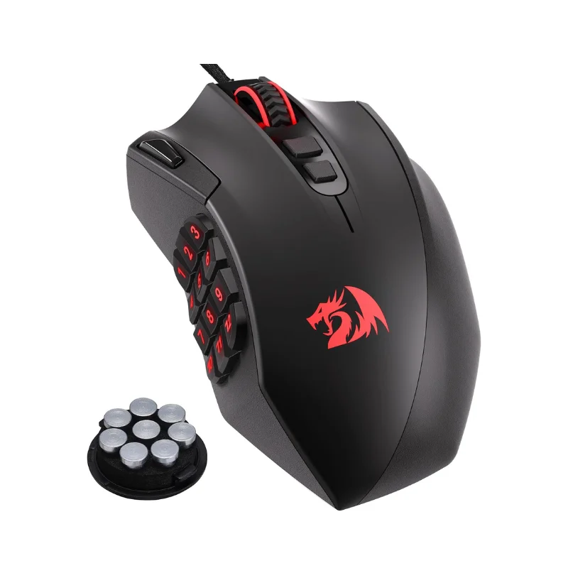 Redragon M921 MMO Gaming-Maus, 12400 DPI, hochpräzise kabelgebundene RGB-Mäuse, 18 programmierbare Tasten, 12-seitige Makrotasten Image