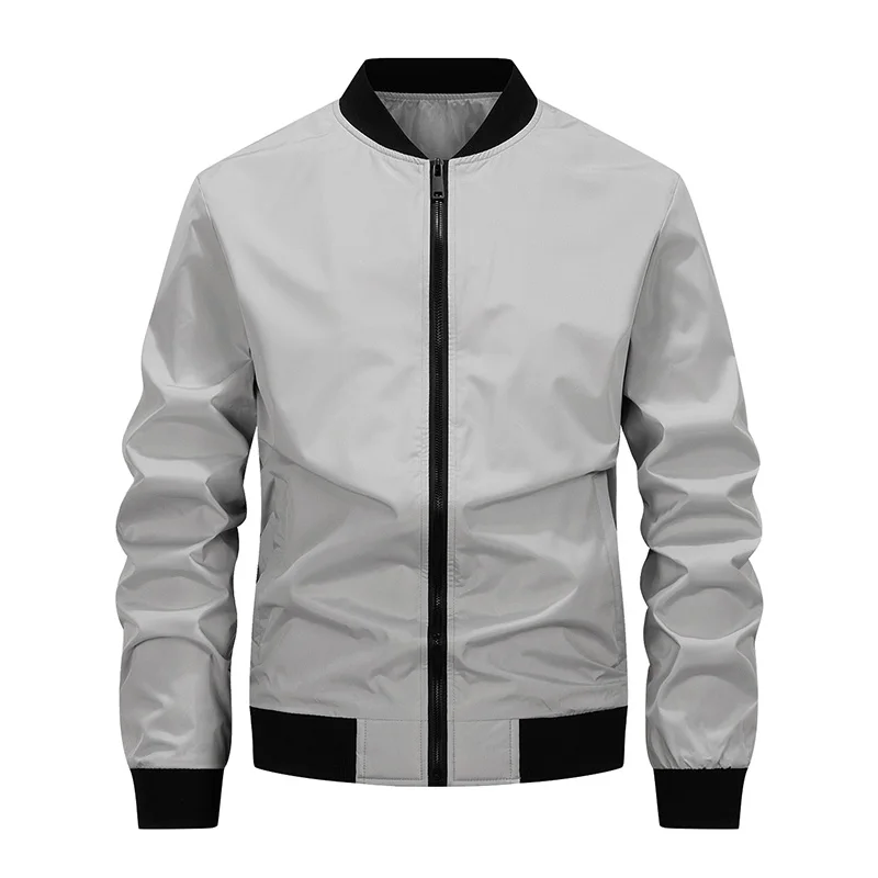 Herrenjacke Herbst Leichte Bomberjacken Wasserdichte Freizeitjacke Outdoor Business Arbeitsjacke Windjacke Herrenbekleidung Image