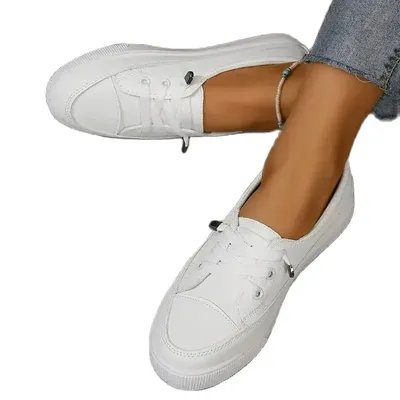 Spring and Summer Fashion New Breathable Round Toe Mouth Casual and Comfortable Flat Walking Shoes Sneakers Zapatos De Mujer