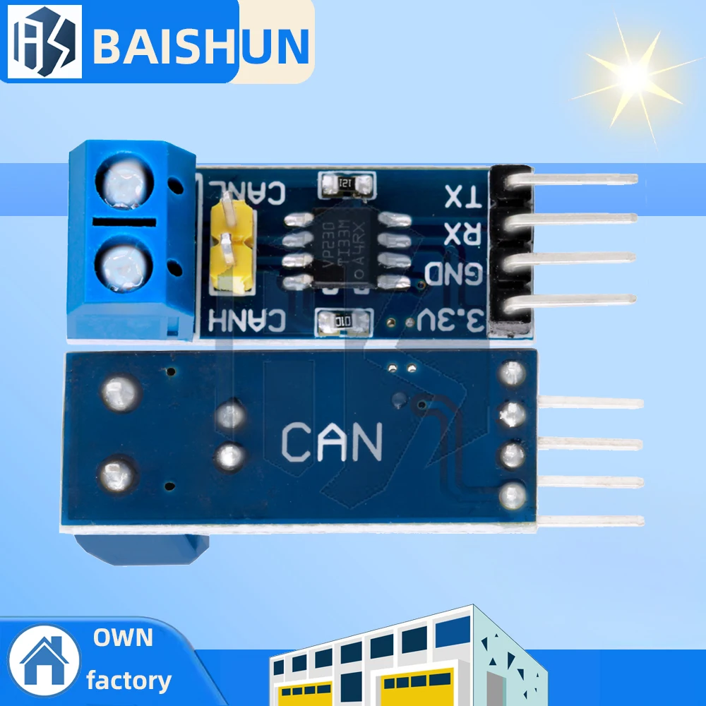 SN65HVD230 VP230 CAN Board Netzwerk Transceiver Evaluation Development Modul für Arduino Controller Board DC 3V-3,6V Image